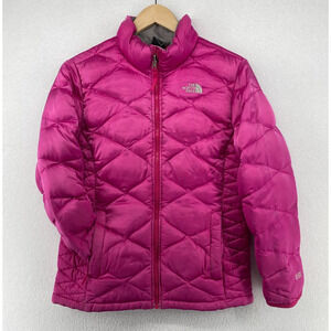 THE NORTH FACE Jacket Girls XL 18 Aconcagua 550 Goose Down Quilted Full Zip Pink